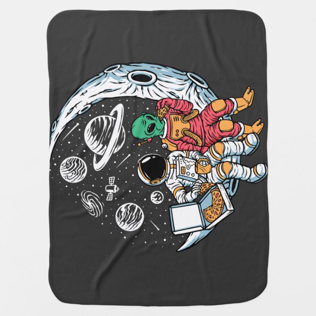 Bestfriends Aliens and Astronauts Baby Blanket (Front)