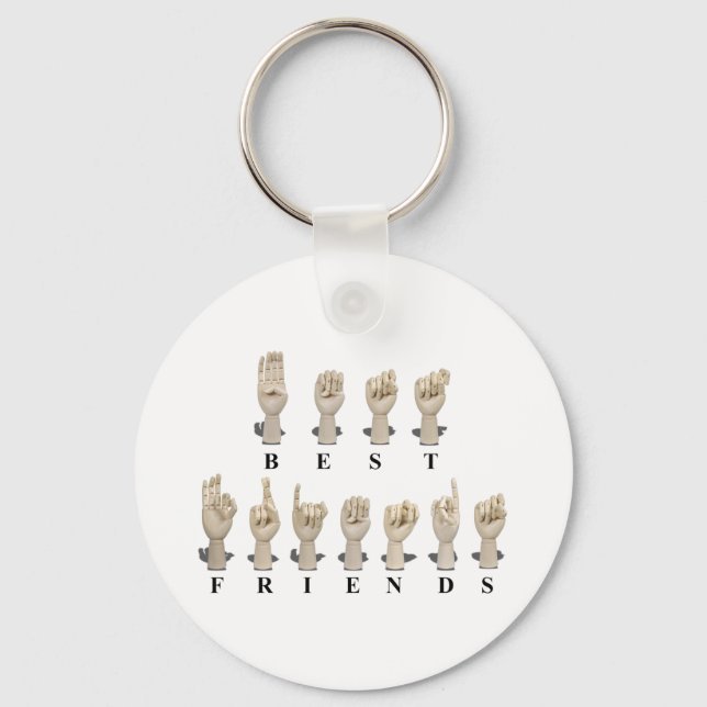 BestFriendsAmeslan062511 Keychain (Front)