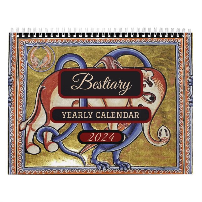 Bestiary Russian 13th Century Art Collection Calendar (Cover)
