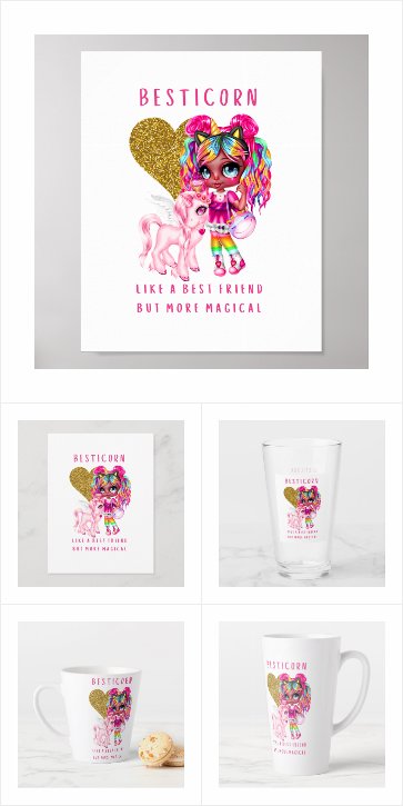 Besticorn BFF Gifts for Girls Best Friends