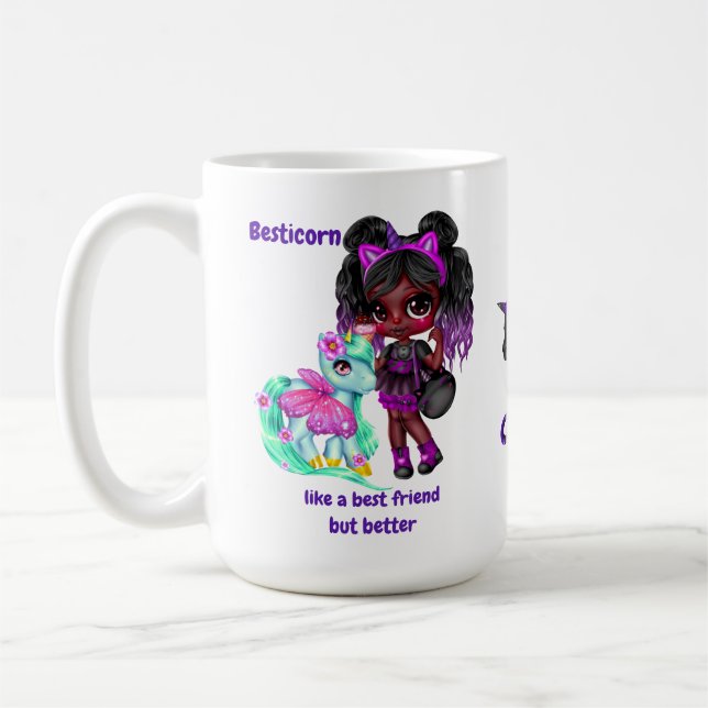 Besticorn Like A Best Friend But Better - Unicorn Coffee Mug (Left)