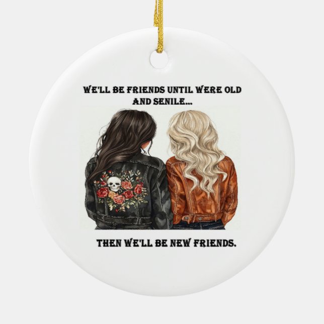 Bestie Acrylic Ornament (Back)