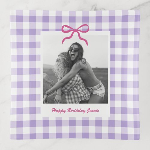 Bestie Best Friend Birthday Gift Custom Photo Trinket Tray