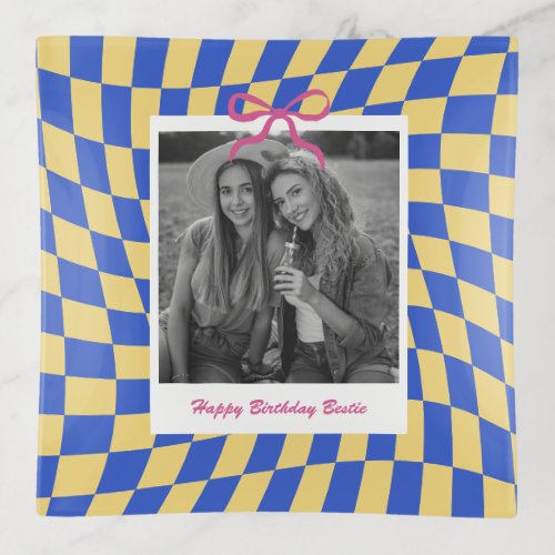 Bestie BFF Best Friend Birthday Gift Custom Photo Trinket Tray