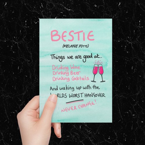 Bestie Birthday  Card