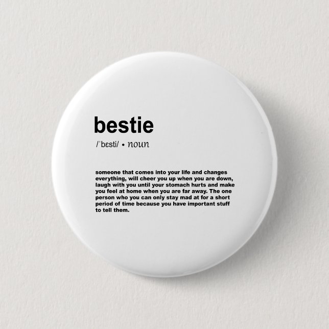 Bestie Definition Button (Front)