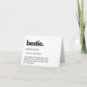Bestie Definition Card