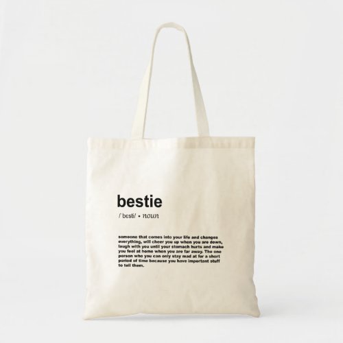 Bestie Definition Tote Bag