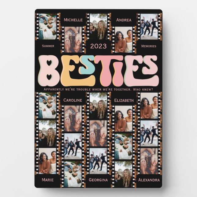 Bestie Film Reel Movie Trendy Picture Frame Plaque (Front)