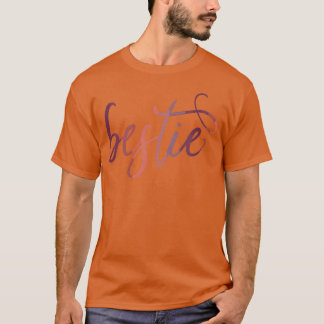 Bestie For Best Friend Cute Friends Lettering Desi T-Shirt