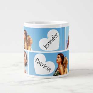 Bestie - Friends Keepsake Photo Collage Giant Coffee Mug