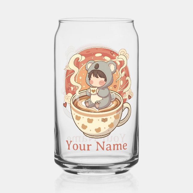  Bestie Friendship Chibi Koala Gift Mug Can Glass (Front)