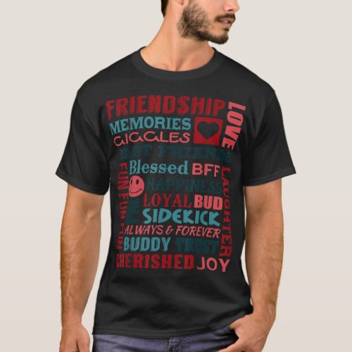 Bestie  Friendship Collage Best Friends BFF Gift  T_Shirt