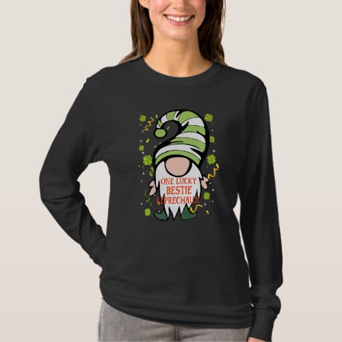 Bestie Funny St Patrick S Day Lucky Gnome Family M T_Shirt
