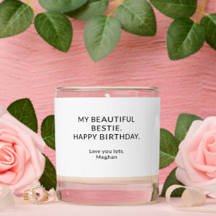 Bestie Happy Birthday Her Best Friend Gift Custom Scented Candle