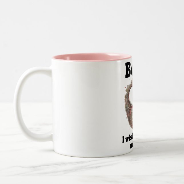 Bestie I wish you lived next door Two-Tone Coffee Mug (Left)