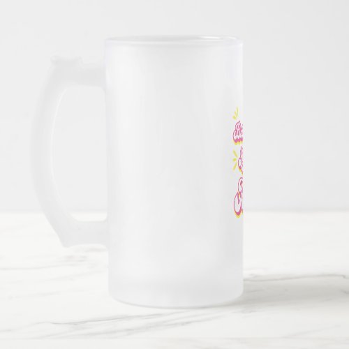 BESTIE LET ME MERGE FROSTED GLASS BEER MUG