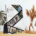 Bestie | Modern 8 Photo Film Strip Collage Plaque<br><div class="desc">A special and memorable photo collage gift for your best friends. This design features a eight photo film strip layout to display your own special best friend photos. "Bestie" is designed in a stylish script lettering and customized with the definition of a best friend. Send a memorable and special gift...</div>