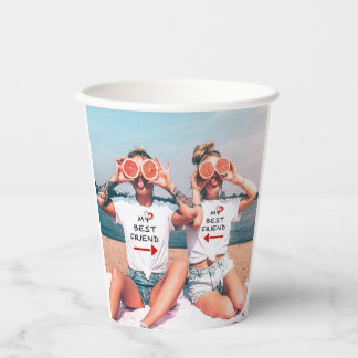 Bestie Personalized Water Bottle Paper Cups