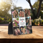 Bestie Photo Collage | Sweet Quote Plaque<br><div class="desc">Celebrate your friendship with this wonderful bestie photo plaque, featuring 8 square pictures of you and your best friend that can be downloaded from your phone or computer. It also inlcudes a sweet quote that reads 'Anything is possible when you have the right people there to support you.' All text...</div>