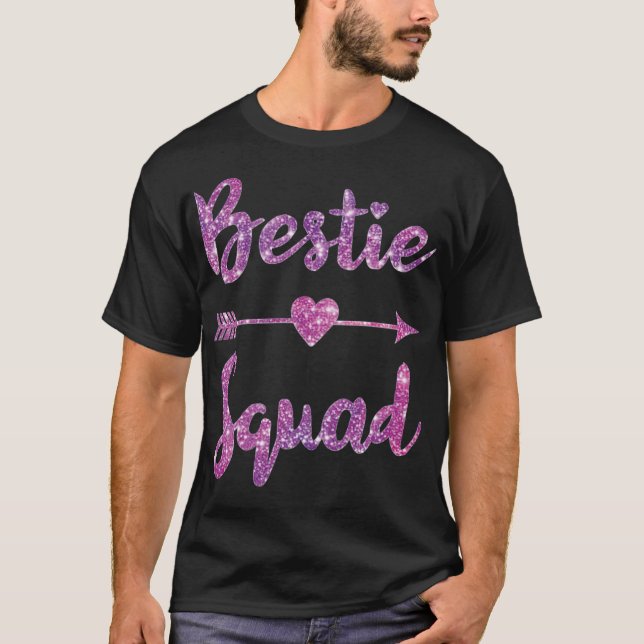 Bestie Squad Best Friend BFF Matching Couple afric T-Shirt (Front)