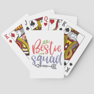 Bestie Squad Friendship Design Poker Cards