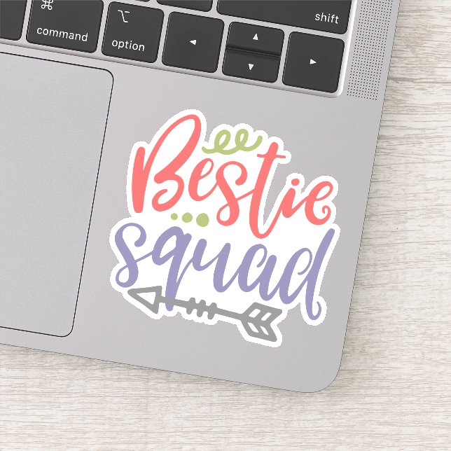 Bestie Squad Friendship Design Sticker (Detail)