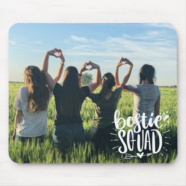 Bestie Squad Personalized Photo BFF overlay  Mouse Pad (Front)