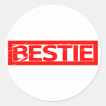 Bestie Stamp Classic Round Sticker