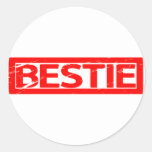 Bestie Stamp Classic Round Sticker