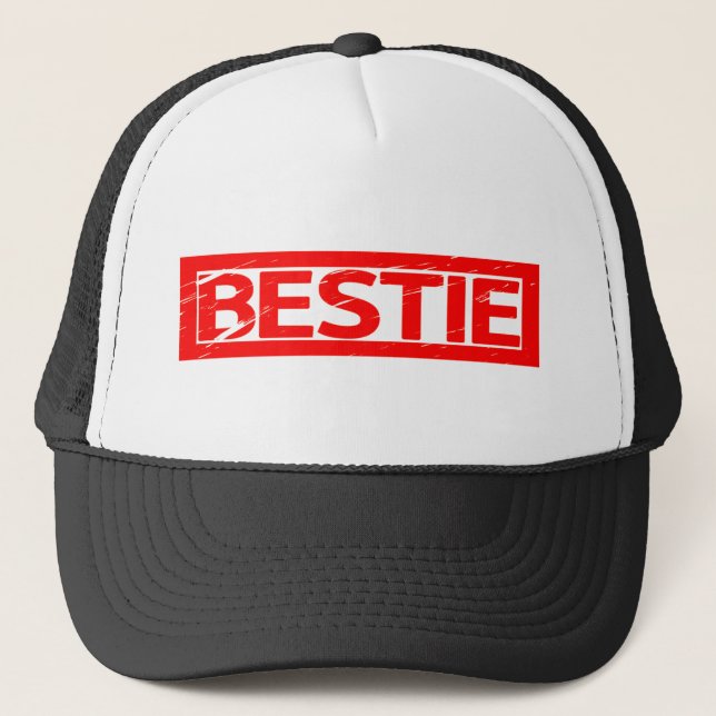 Bestie Stamp Trucker Hat (Front)