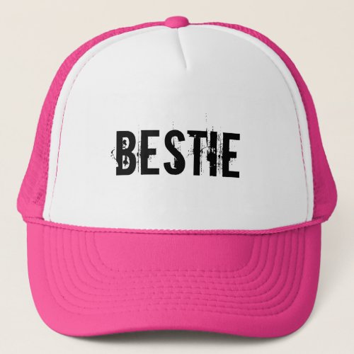 BESTIE TRUCKER HAT PINK