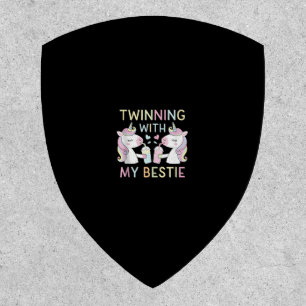 Bestie Twin Sister Unicorn Matching Birthday Party Patch