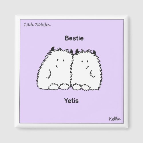 Bestie Yetis Little Niddles Magnet