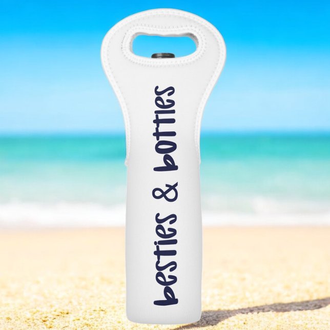 Besties and Bottles Funny  Wine Bag (Creator Uploaded)