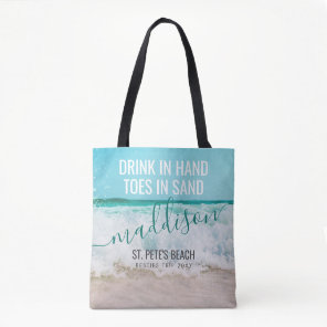 Besties Beach Trip Personalized Destination Tote Bag