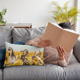 Besties Best Friend Photo Friendship Lumbar Pillow