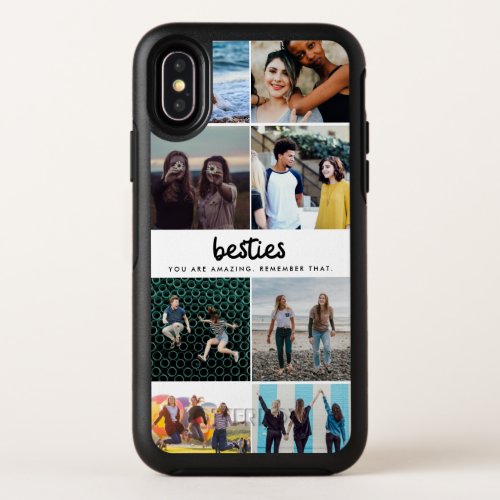 Besties Best Friend Quote Instagram Photo Collage OtterBox Symmetry iPhone XS Case