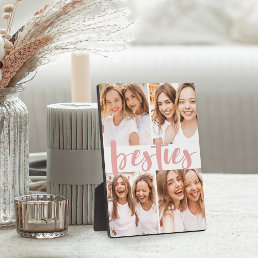 Besties | Best Friends 4 Photo Collage Plaque