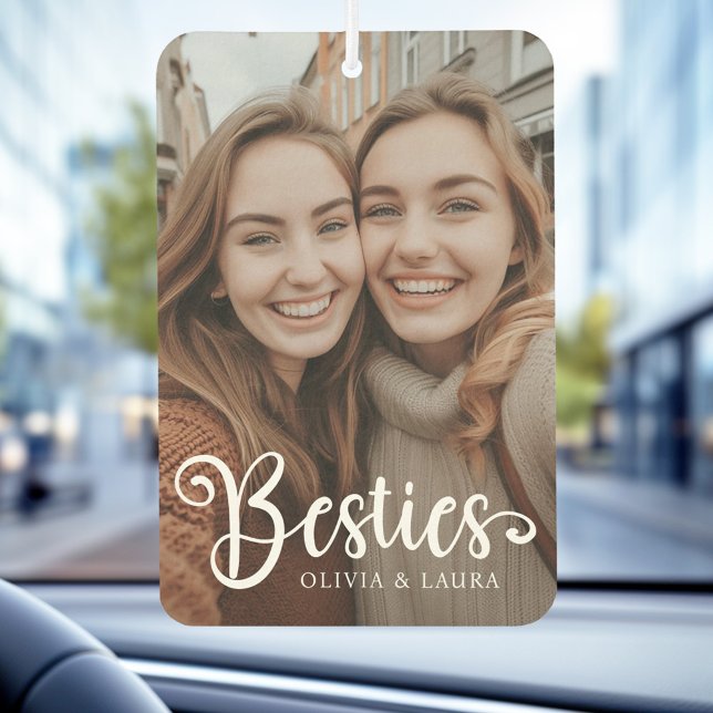 Besties best friends custom names photo air freshener (Besties best friends custom names photo air freshener)