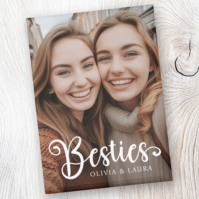 Besties best friends custom names photo magnet (Besties best friends custom names photo magnet)