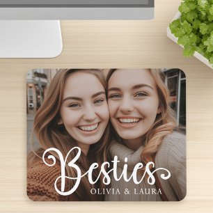 Besties best friends custom names photo mouse pad
