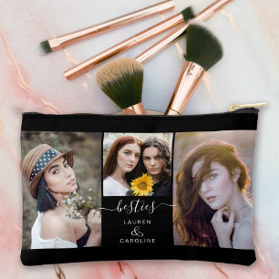 Besties Best Friends Modern Simple Photo Template Accessory Pouch