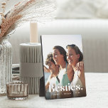 Besties | Best Friends Overlay & Names Photo Plaque<br><div class="desc">Celebrate your bond with your best friend with this beautiful custom photo plaque featuring your favorite vertical photo with “besties” overlaid in white lettering. Personalize with your names beneath,  or a special message.</div>