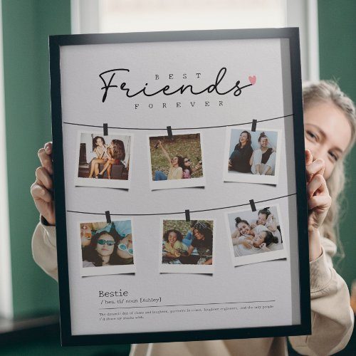 Besties Best Friends Personalized Gift Photo Framed Art