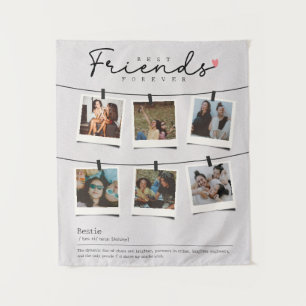Besties Best Friends Personalized Gift Photo Tapestry