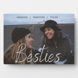 Besties   Best Friends Personalized Names Photo Plaque