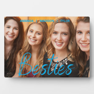 Besties Best Friends Personalized Names Photo Plaque