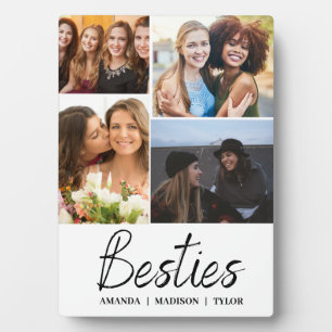Besties Best Friends Personalized Names Photo Plaque