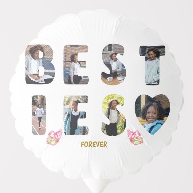 Besties BFF Friends Forever 8 Photo Image Balloon (Front)